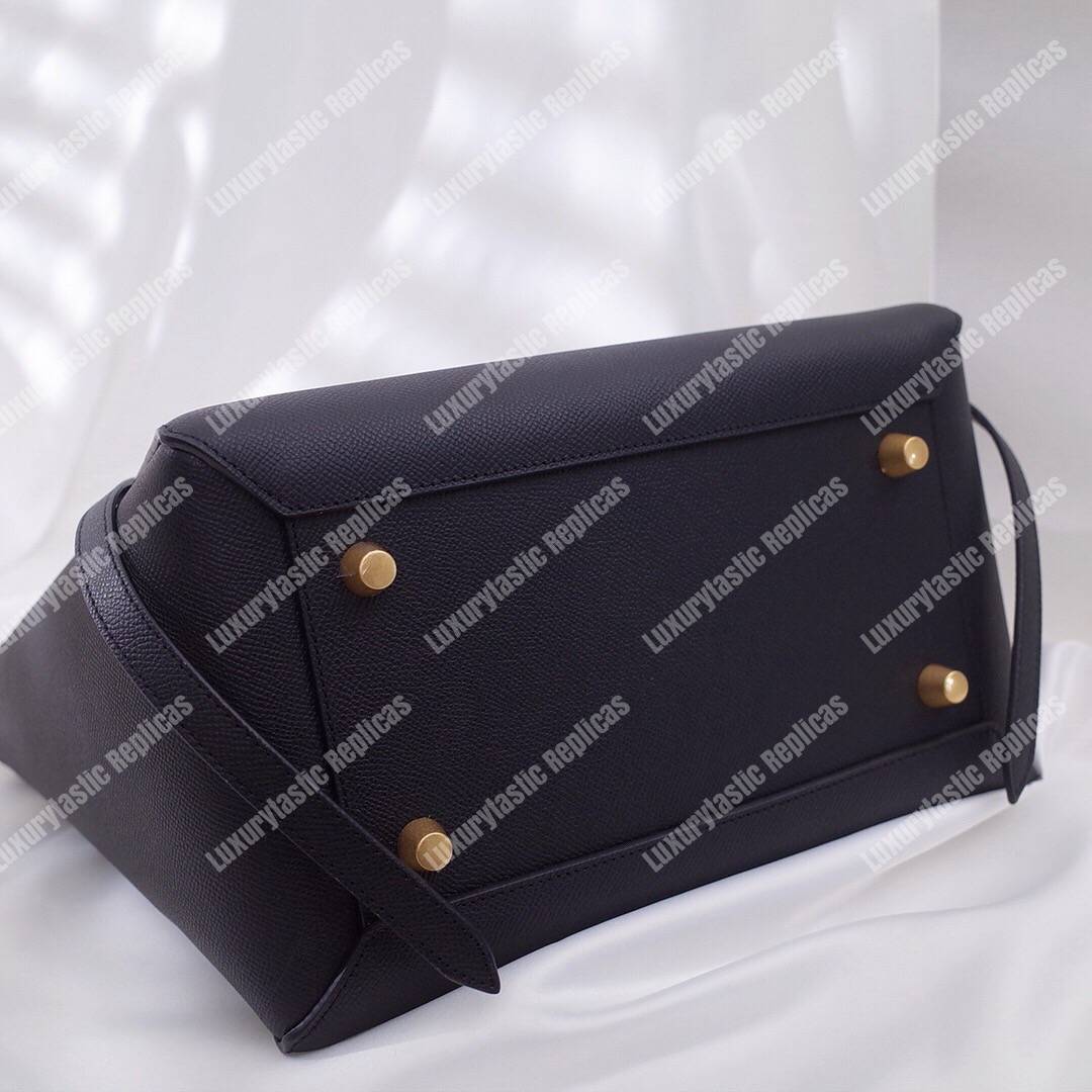 Ce**e mini belt bag in grained calfskin black