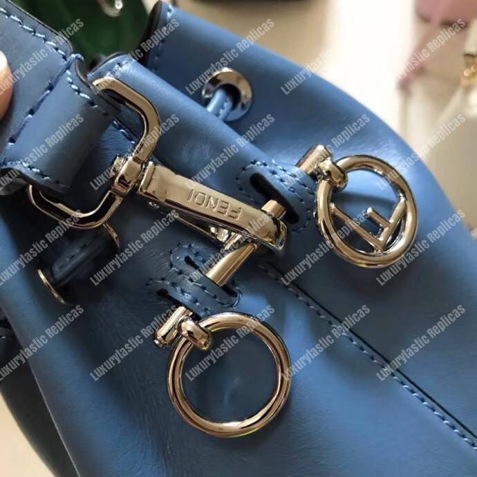 F**di mon tresor blue leather mini bag