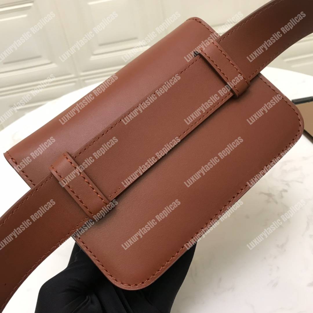 B**rry belted leather tb bag brown