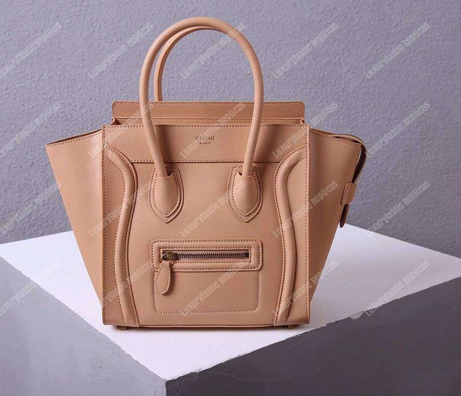 Ce**e mini luggage handbag drummed calfskin brown