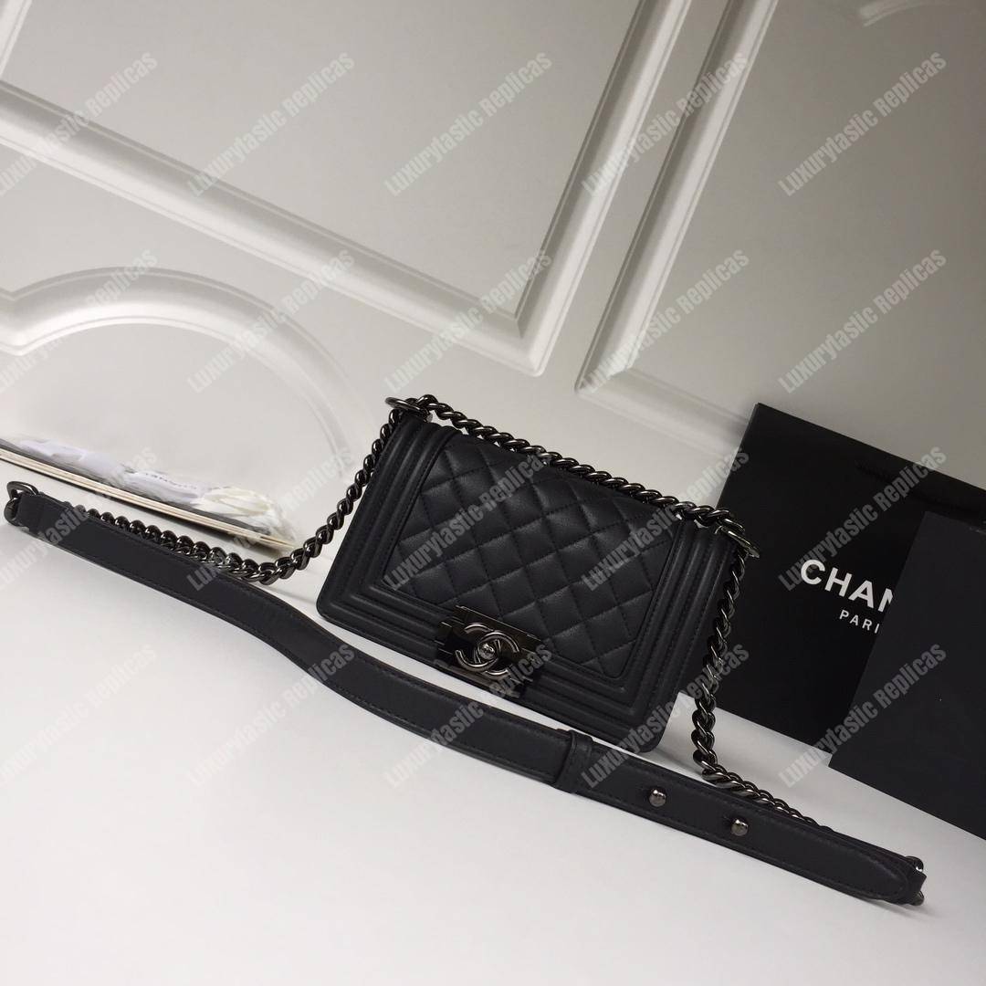 small boy Ch*el handbag black