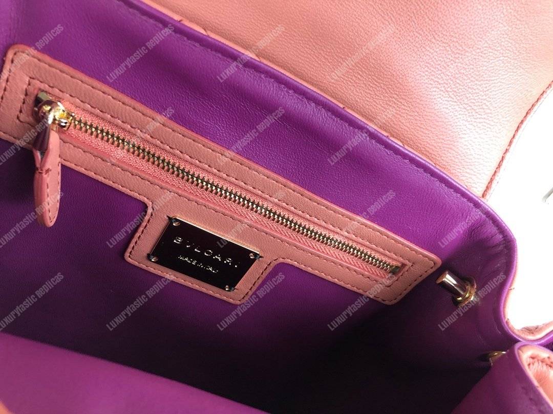 BVL Serpenti Forever Quilted Nappa Leather Backpack Zephyr Quartz