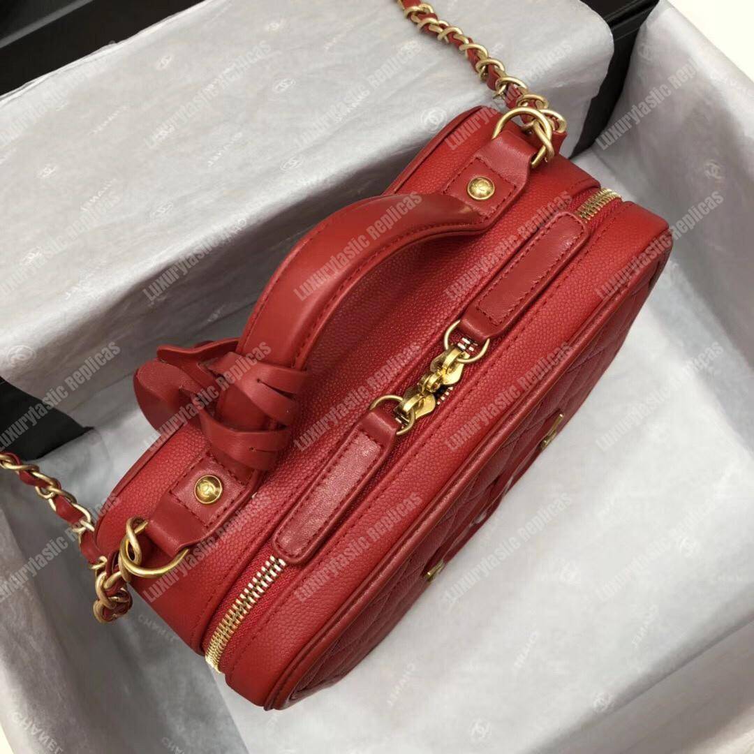 Ch*el medium vanity case red