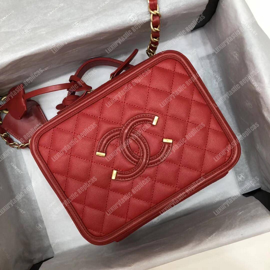 Ch*el medium vanity case red