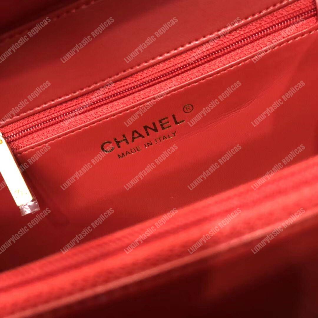 Ch*el medium vanity case red