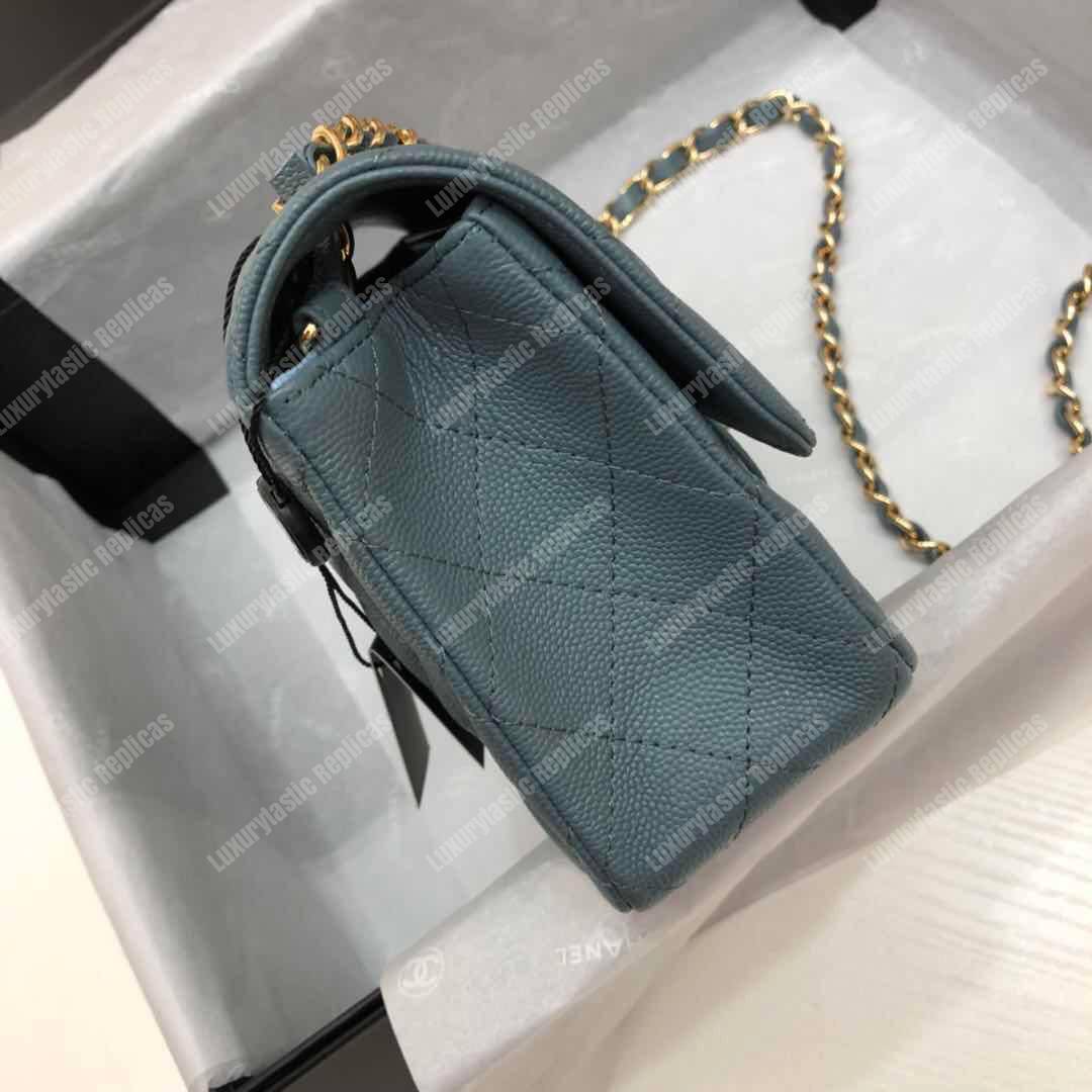 Ch*el mini flap bag dark grey