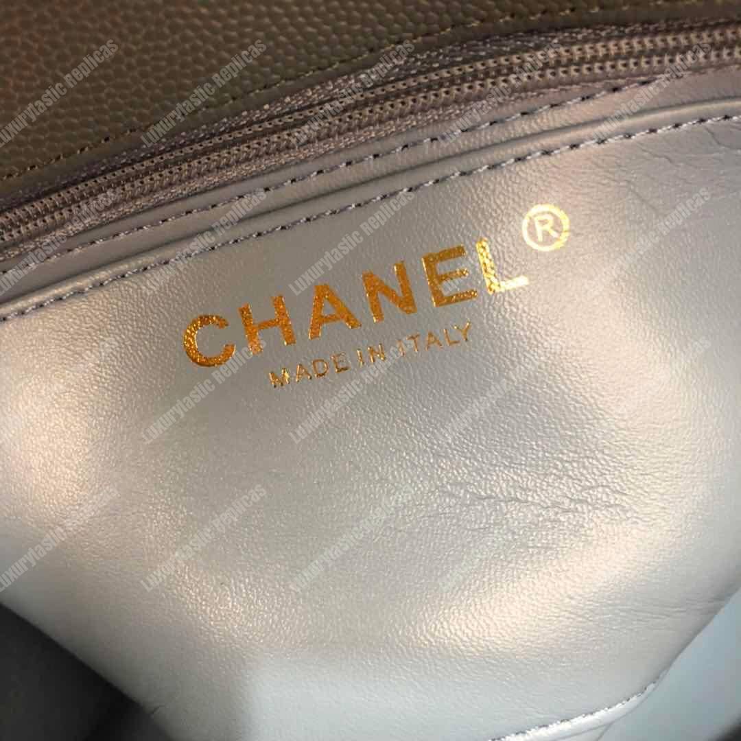 Ch*el mini flap bag dark grey