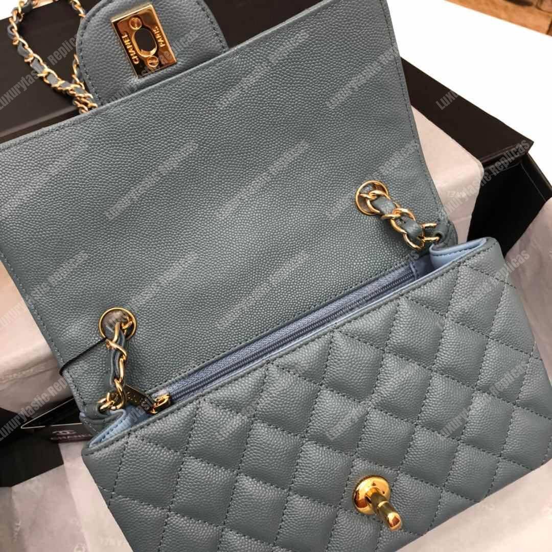 Ch*el mini flap bag dark grey