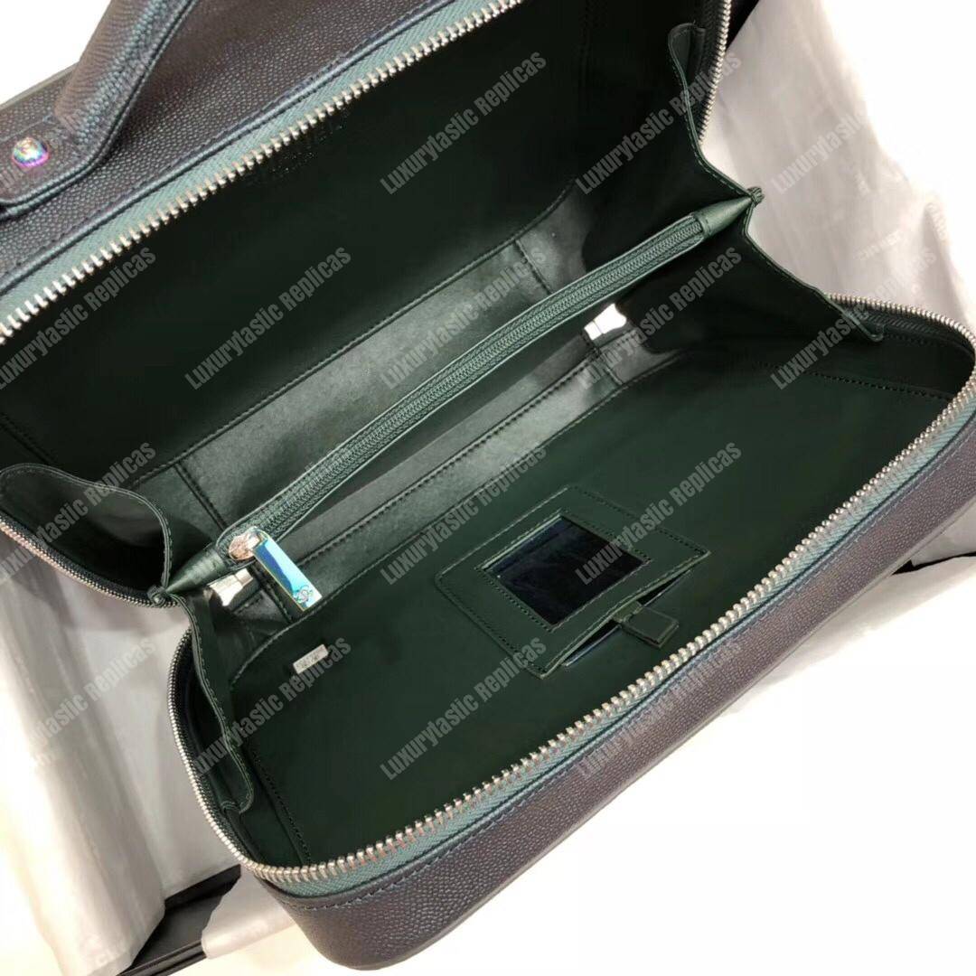 Ch*el large vanity case dark turquoise