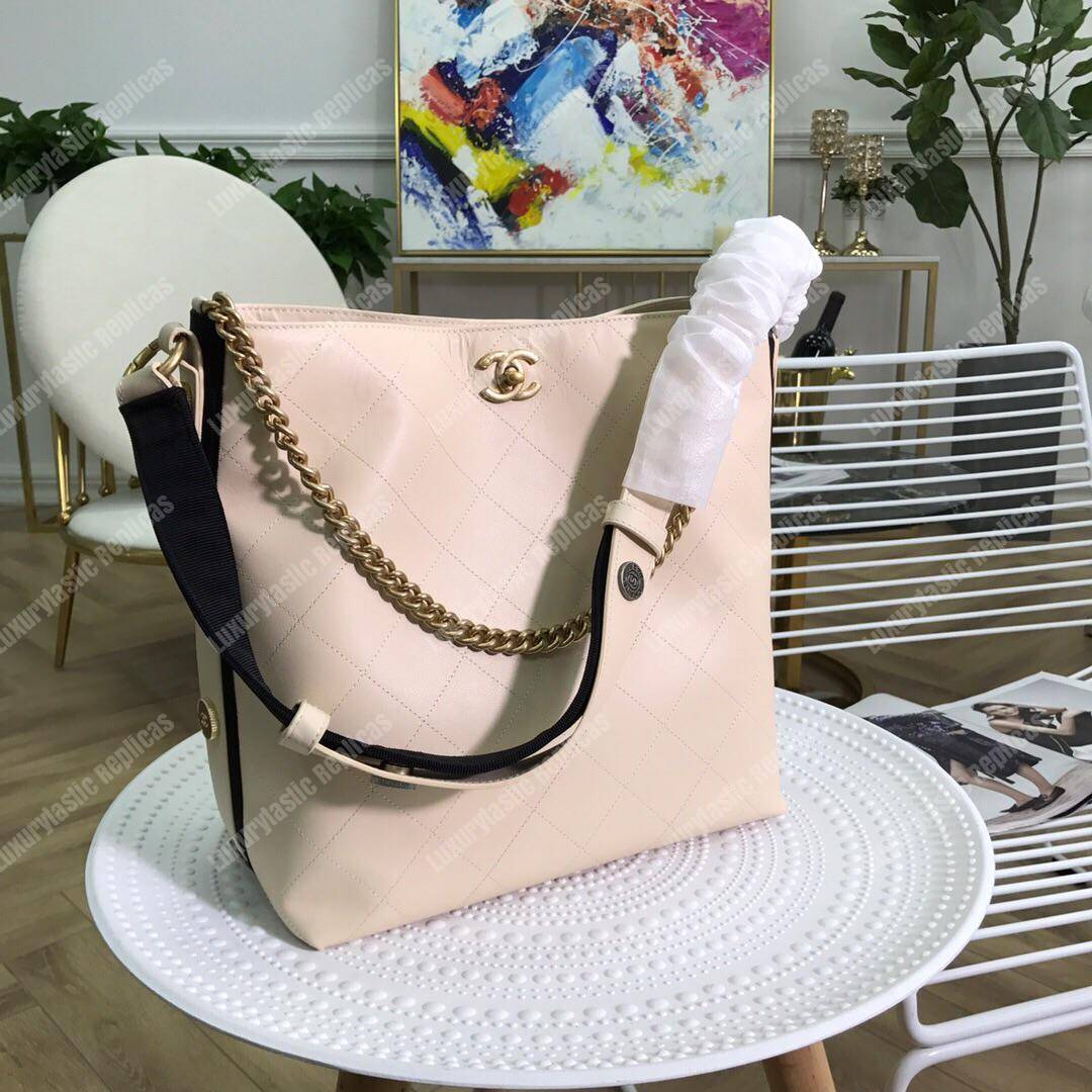 Ch*el hobo handbag white