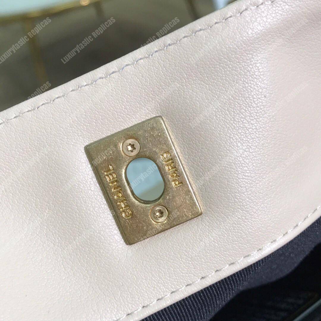 Ch*el hobo handbag white