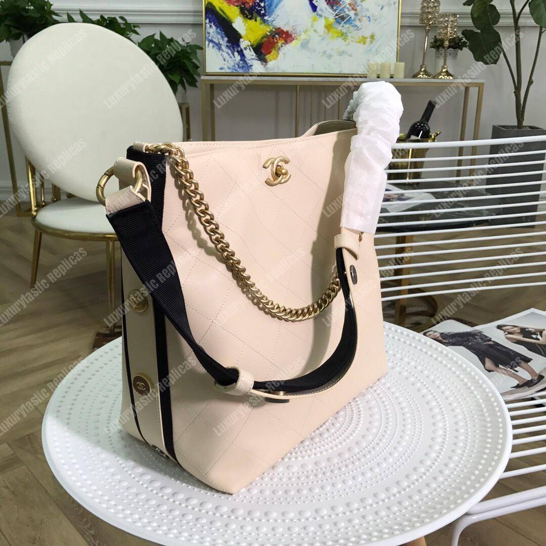 Ch*el hobo handbag white