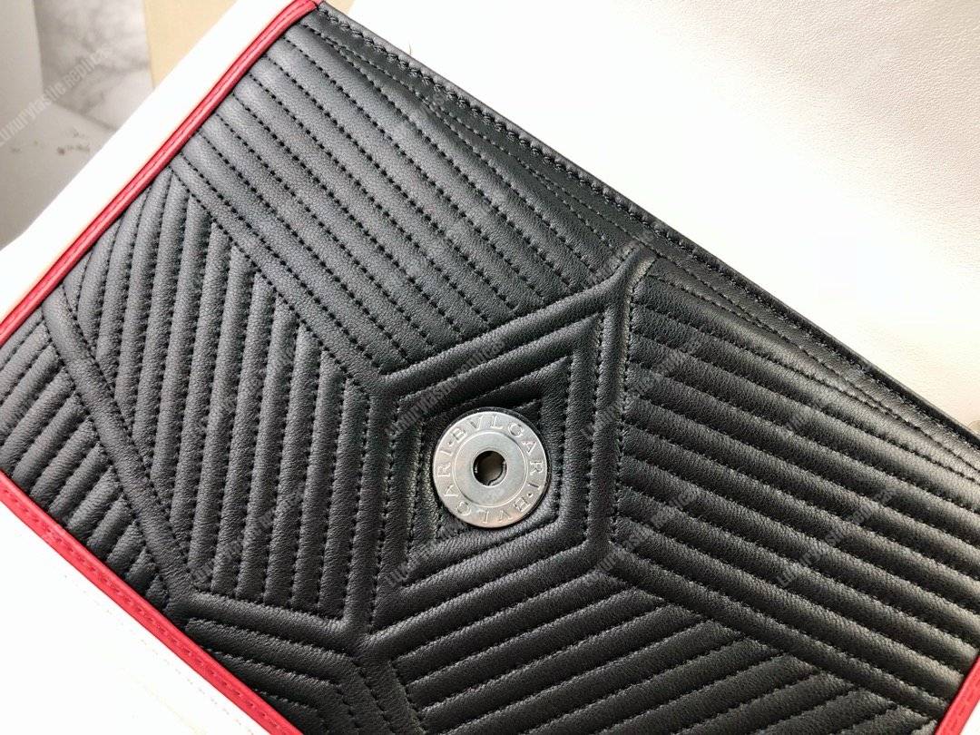 BVL Serpenti Forever Shoulder Bag Black/White/Pink