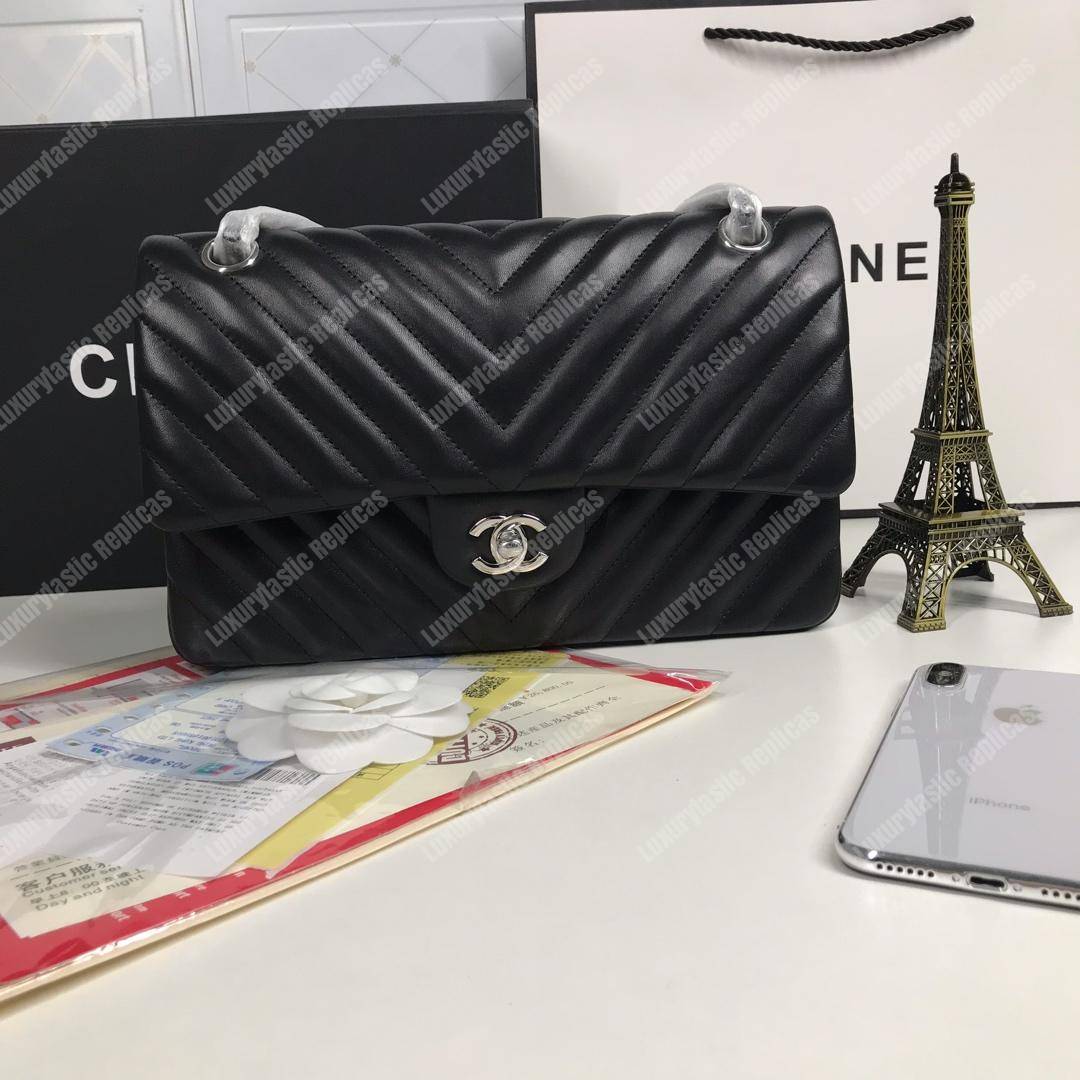 Ch*el classic medium handbag black