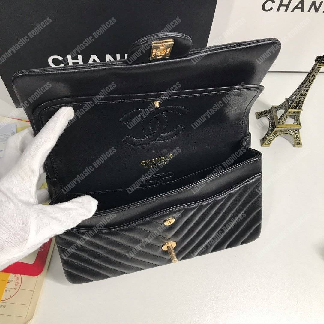 Ch*el classic medium handbag black