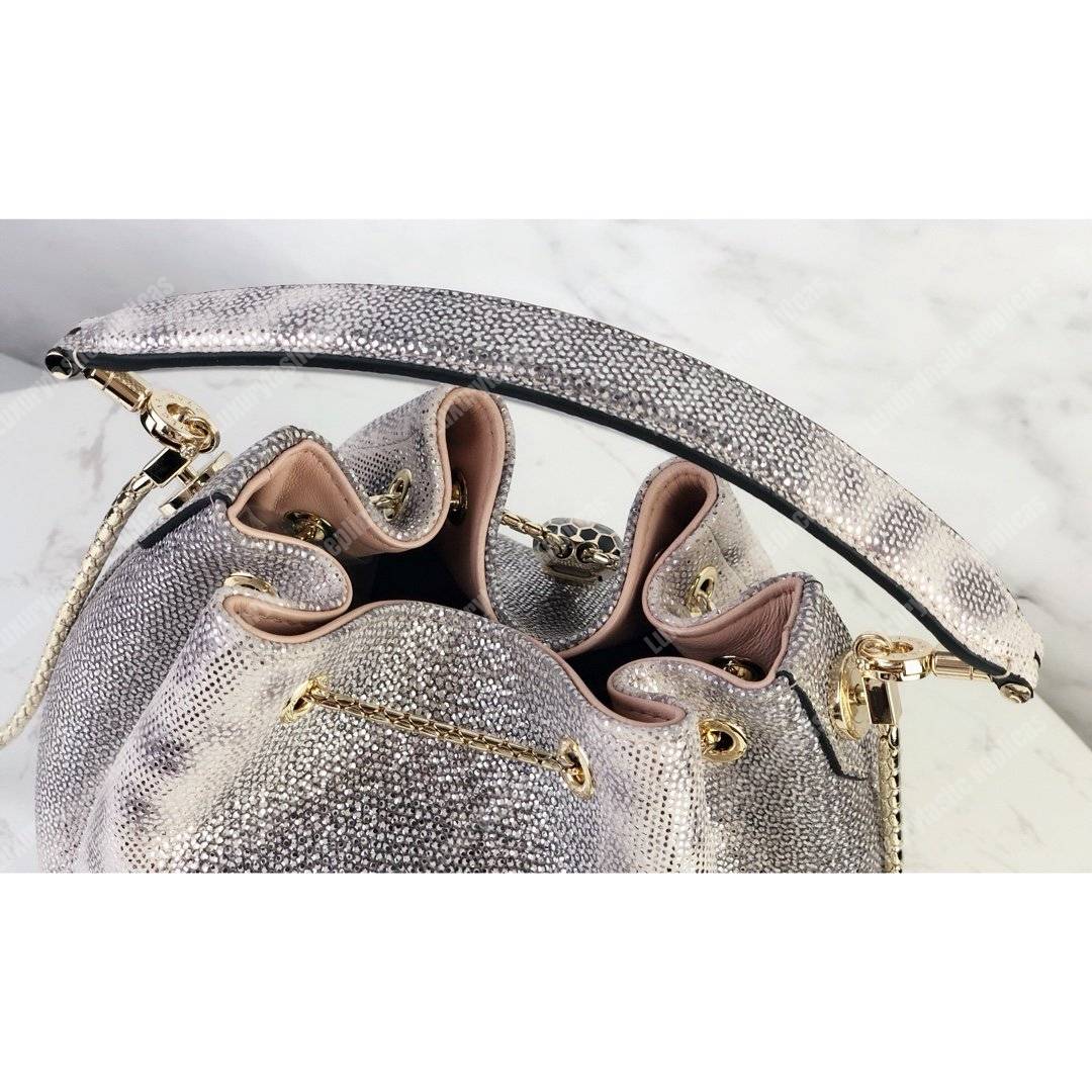 BVL Serpenti Forever Bucket Metallic Pink
