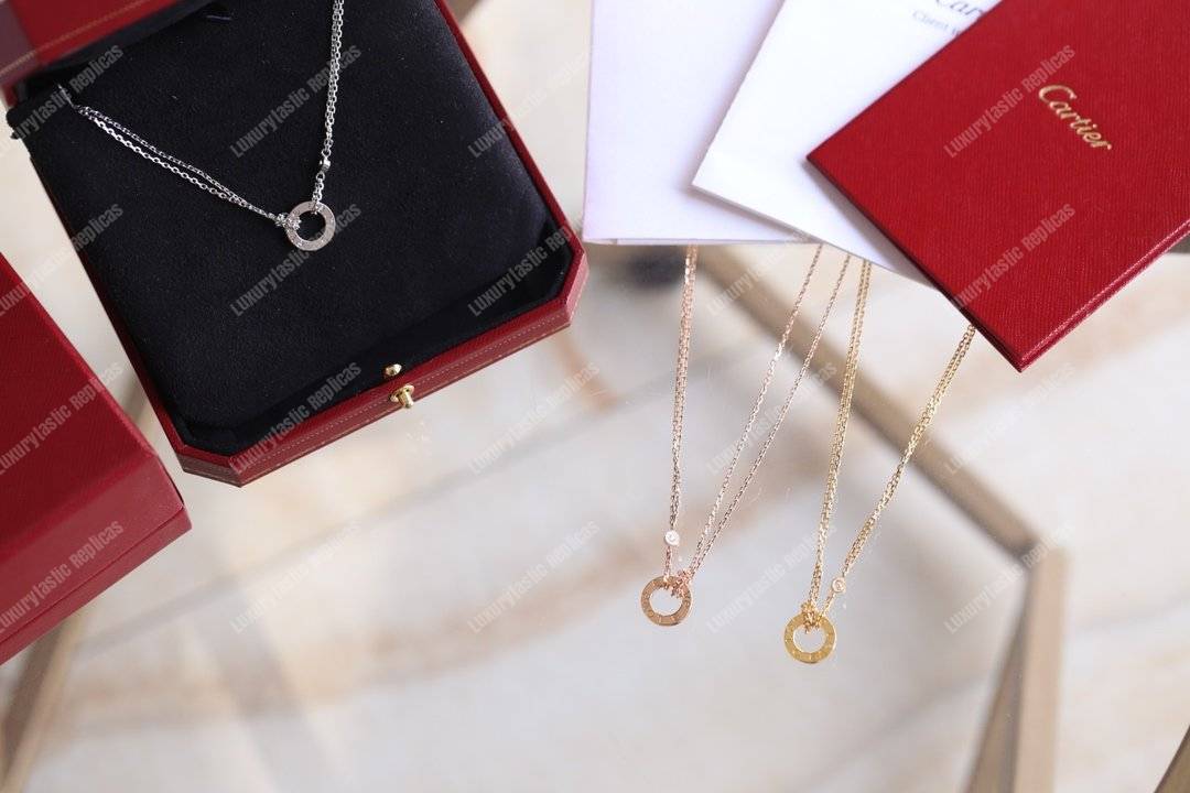 Cartier Love 2 Diamonds Necklace Replica