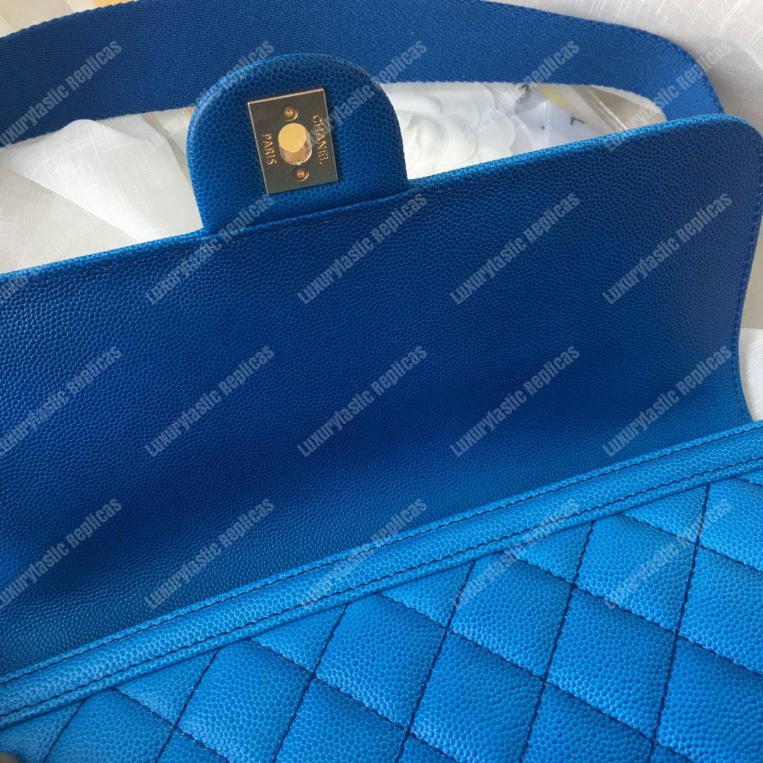 Ch*el flap bag blue