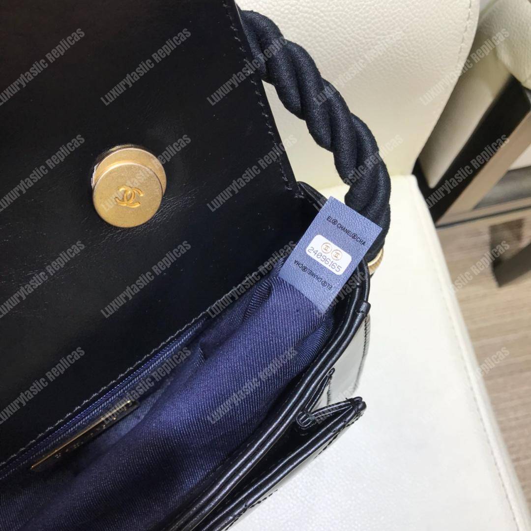 Ch*el flap bag black