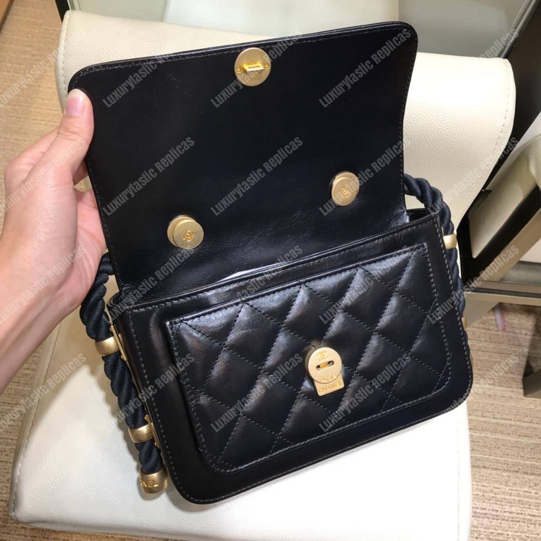 Ch*el flap bag black