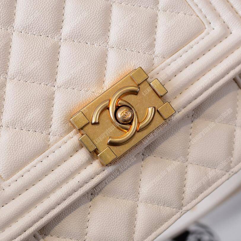 Ch*el boy handbag white