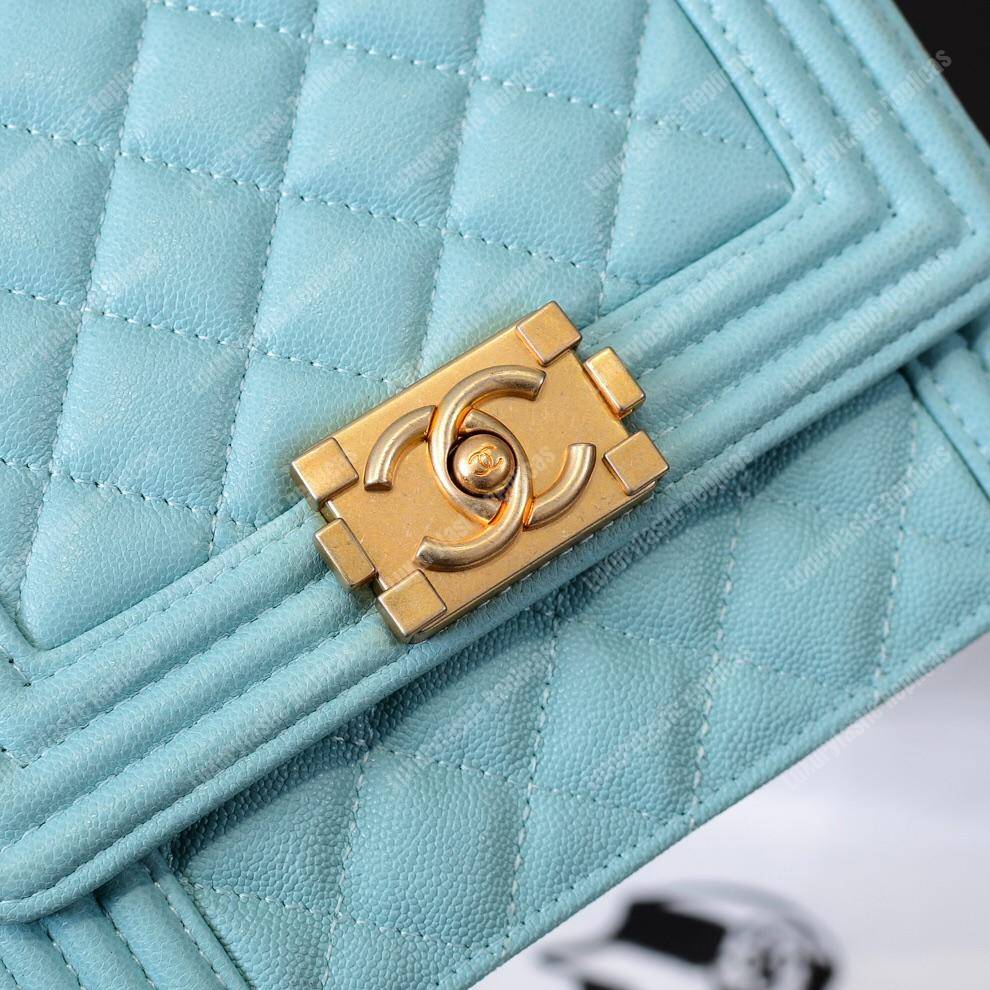 Ch*el boy handbag light blue
