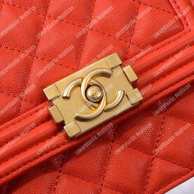 Ch*el boy handbag red