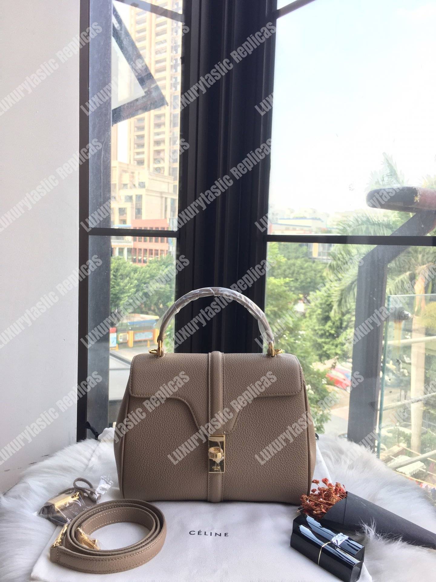 Ce**e small 16 bag in grained calfskin pebble