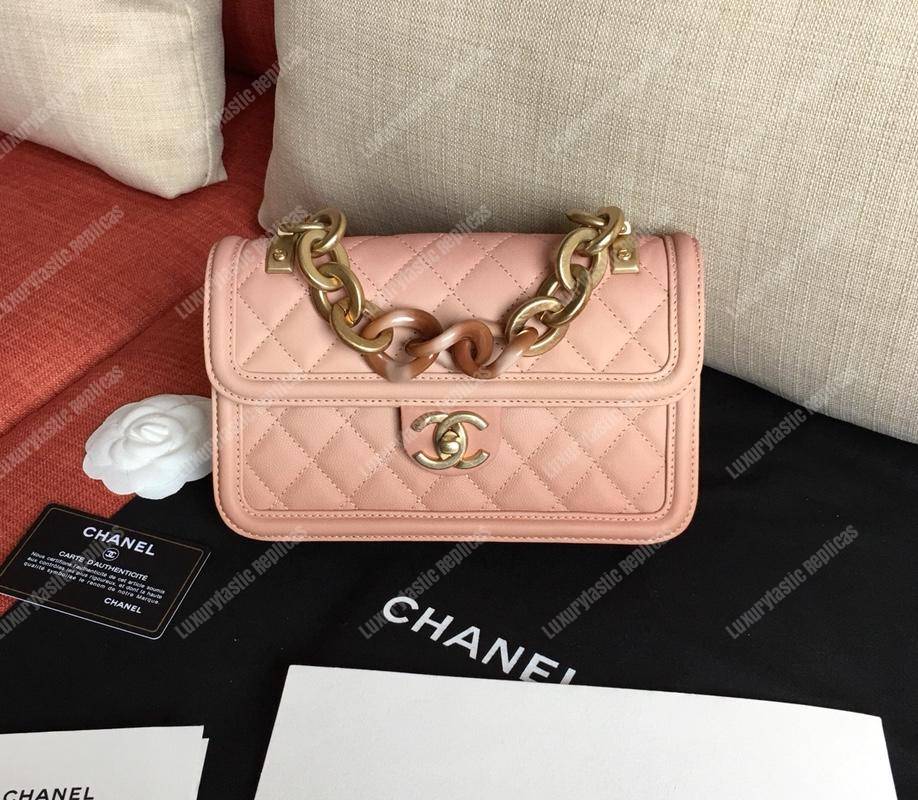Ch*el flap bag pink