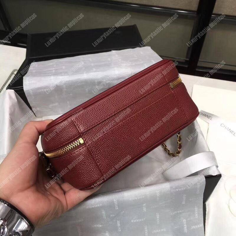Ch*el small vanity case red