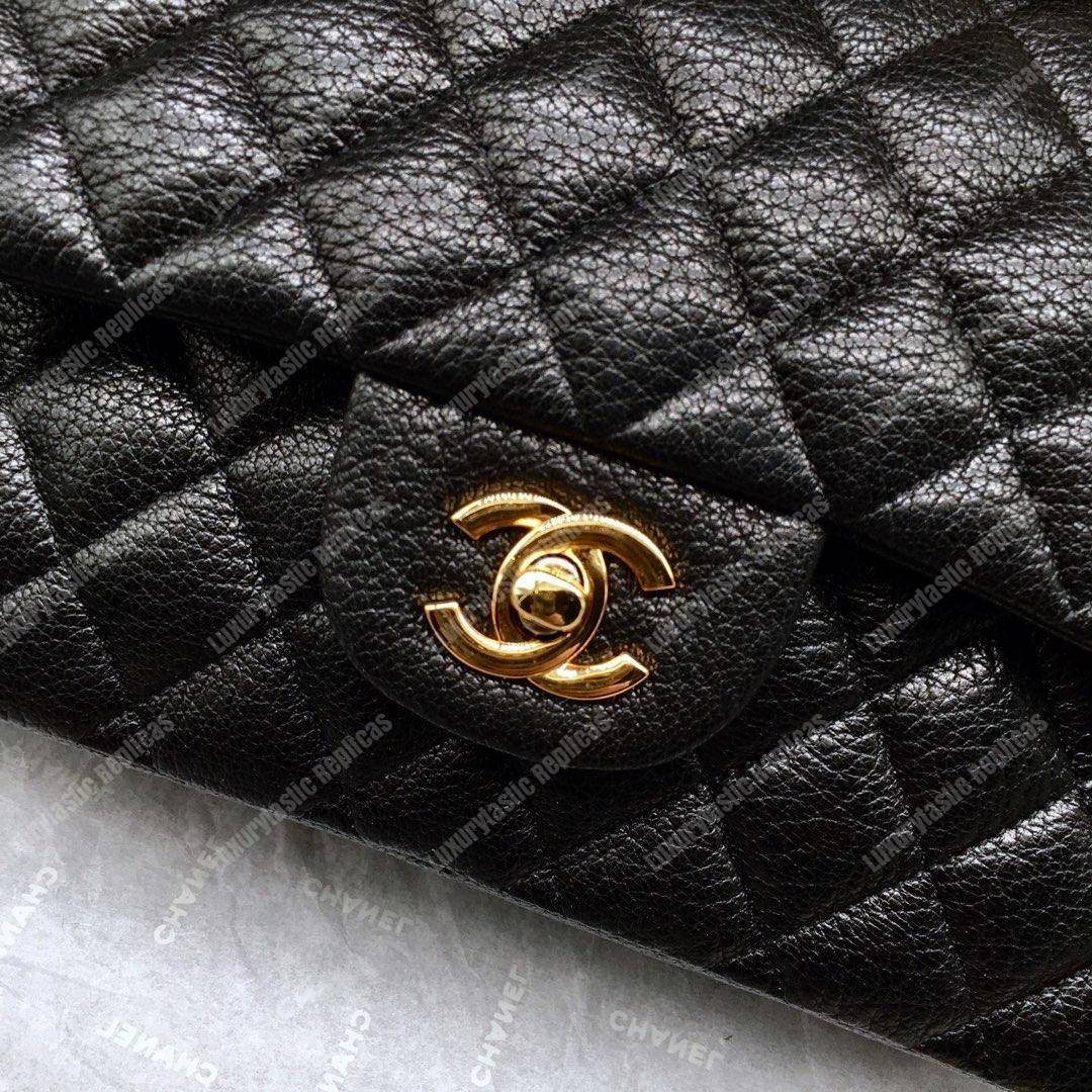 Ch*el medium classic handbag black