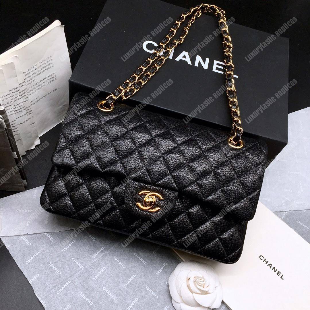 Ch*el medium classic handbag black