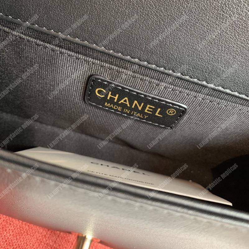Ch*el small boy handbag white