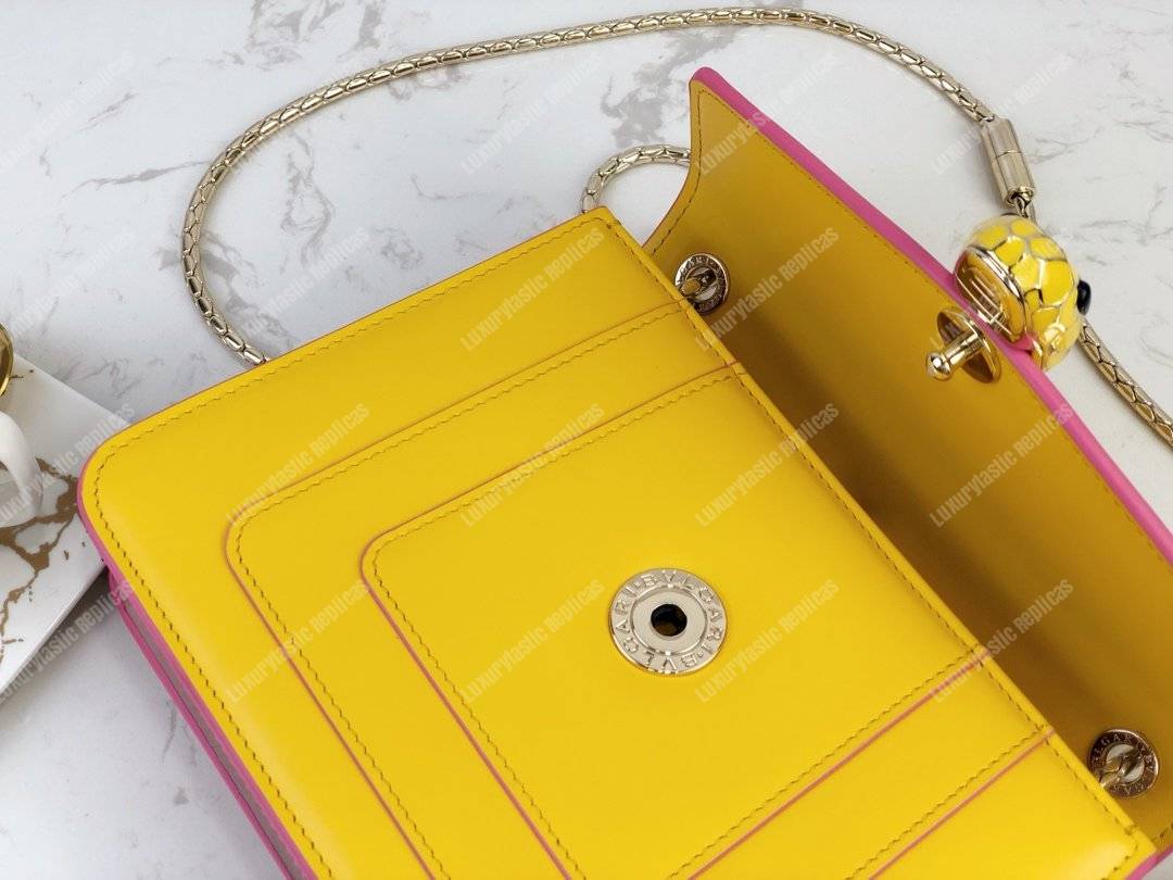 BVL Serpenti Forever Crossbody Bag Buttercup Citrine / Crystal Rose