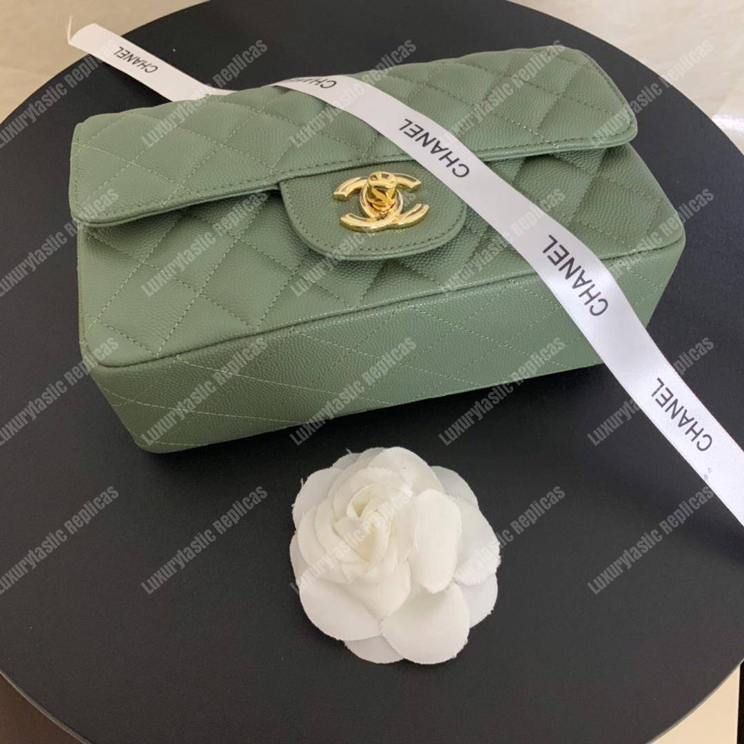 Ch*el mini flap bag grey
