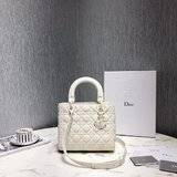 lady D*or ultra-matte medium bag white