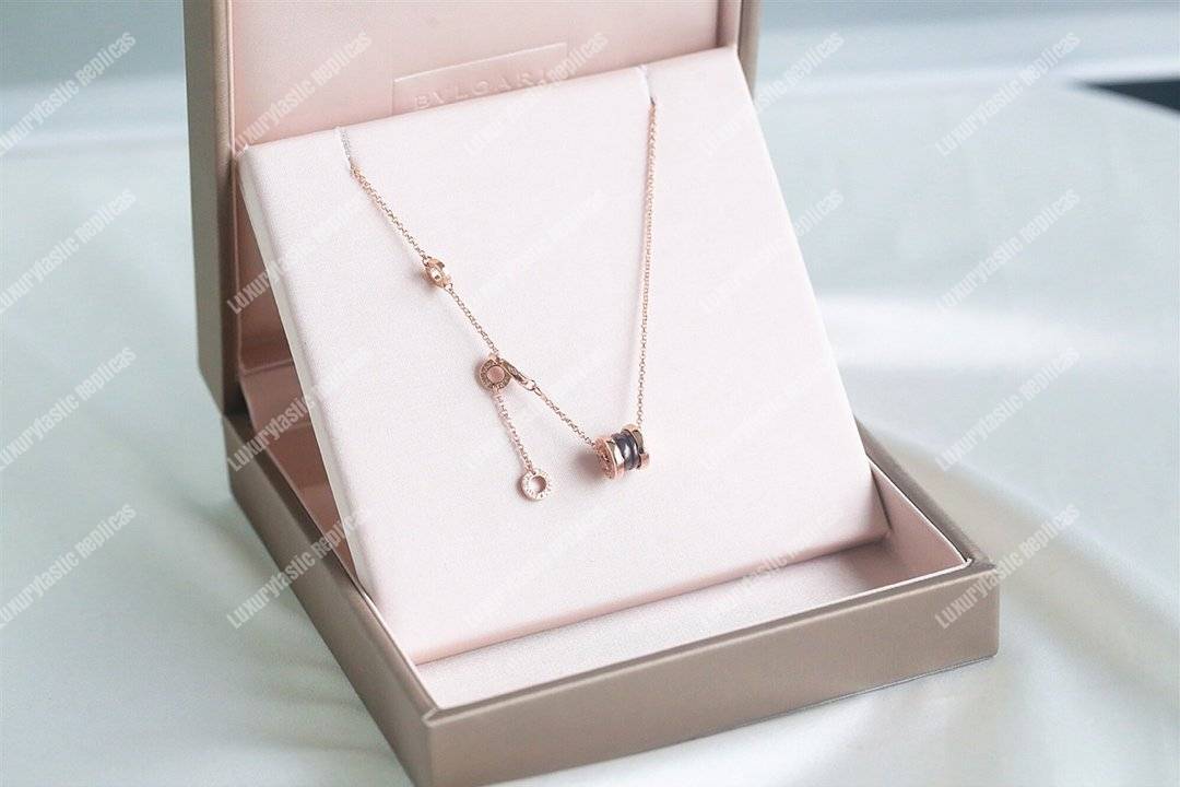 B*l*ai b.zero1 necklace rose gold brown