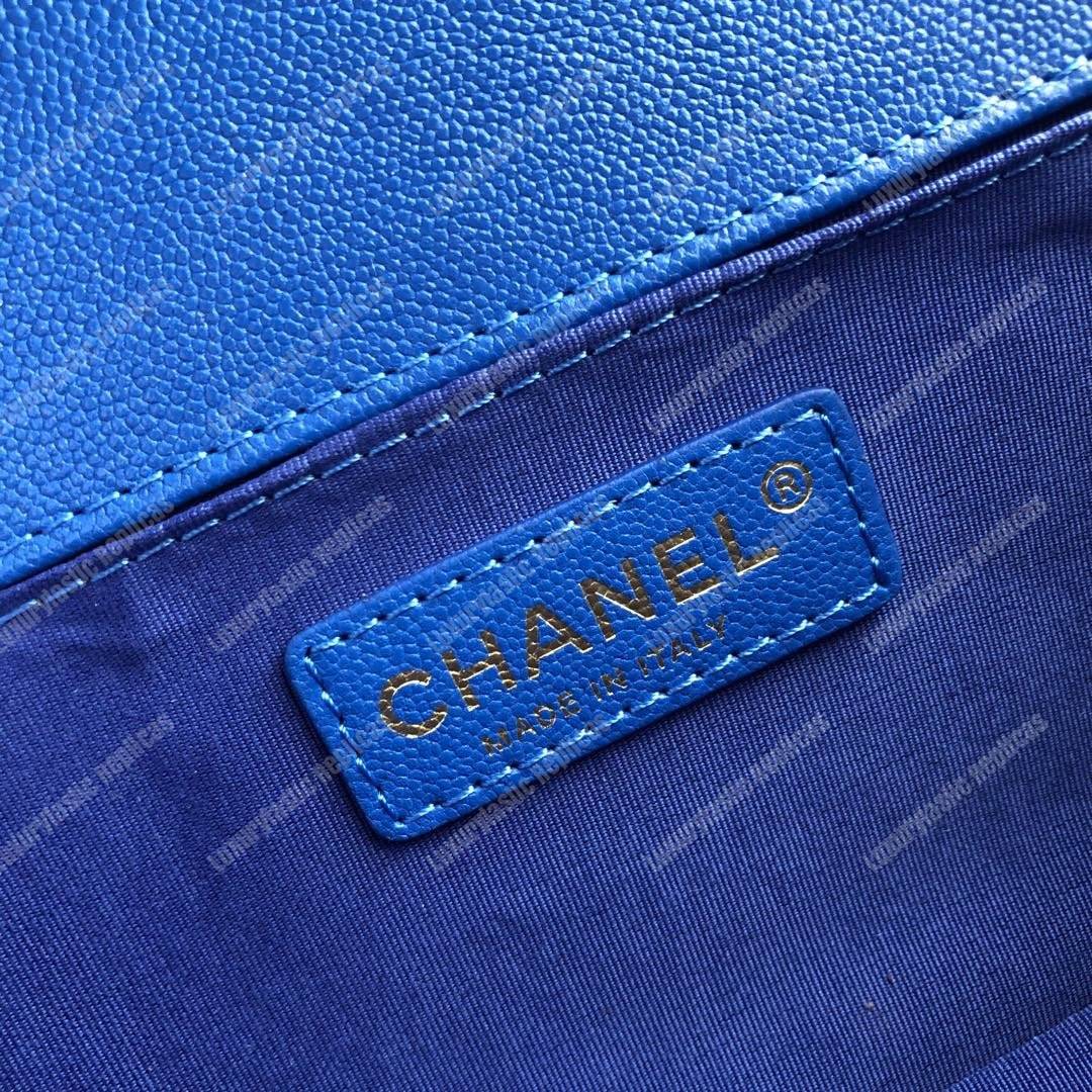 Ch*el medium boy flap bag blue