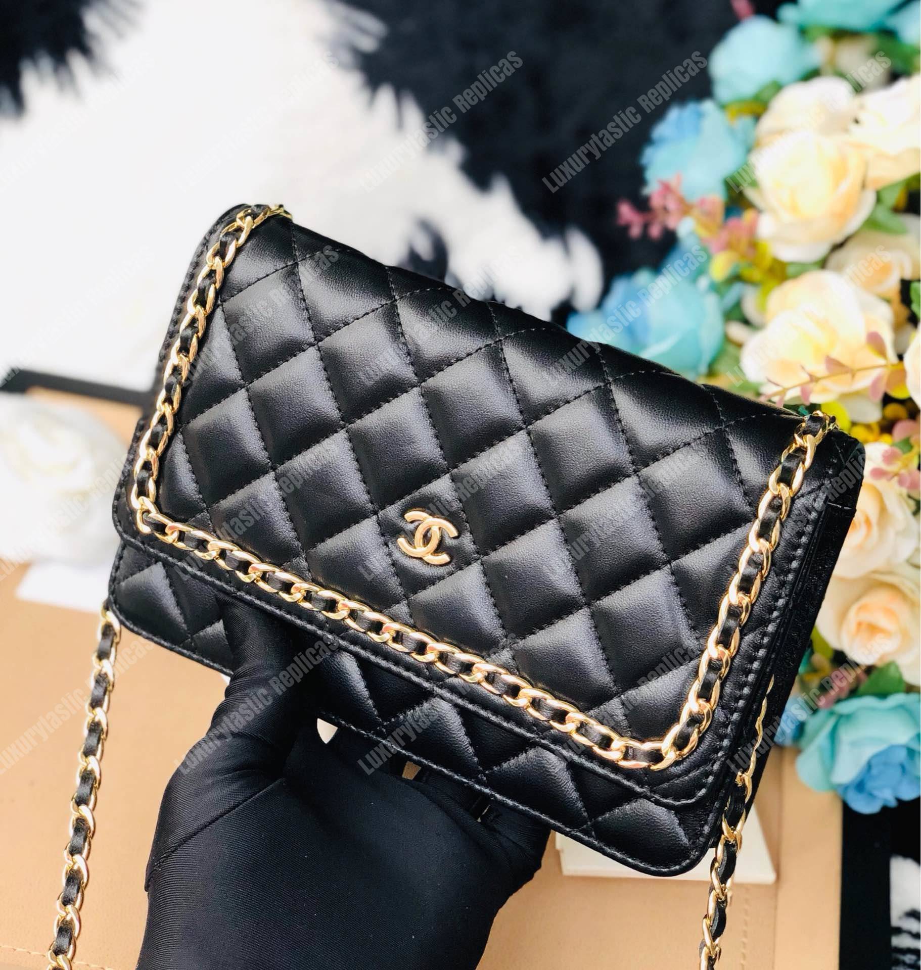 Ch*el wallet on chain lambskin