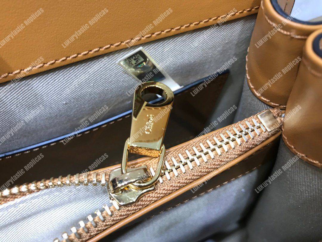 Chloe Small Aby Day Shoulder Bag In Embossed Croco Effect On Calfskin Orange