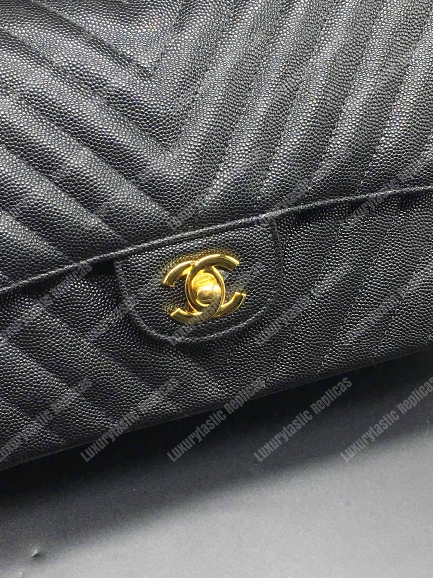 Ch*el classic medium handbag black