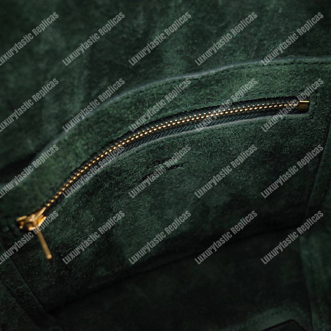 Ce**e sangle small bucket bag in soft grained calfskin amazone