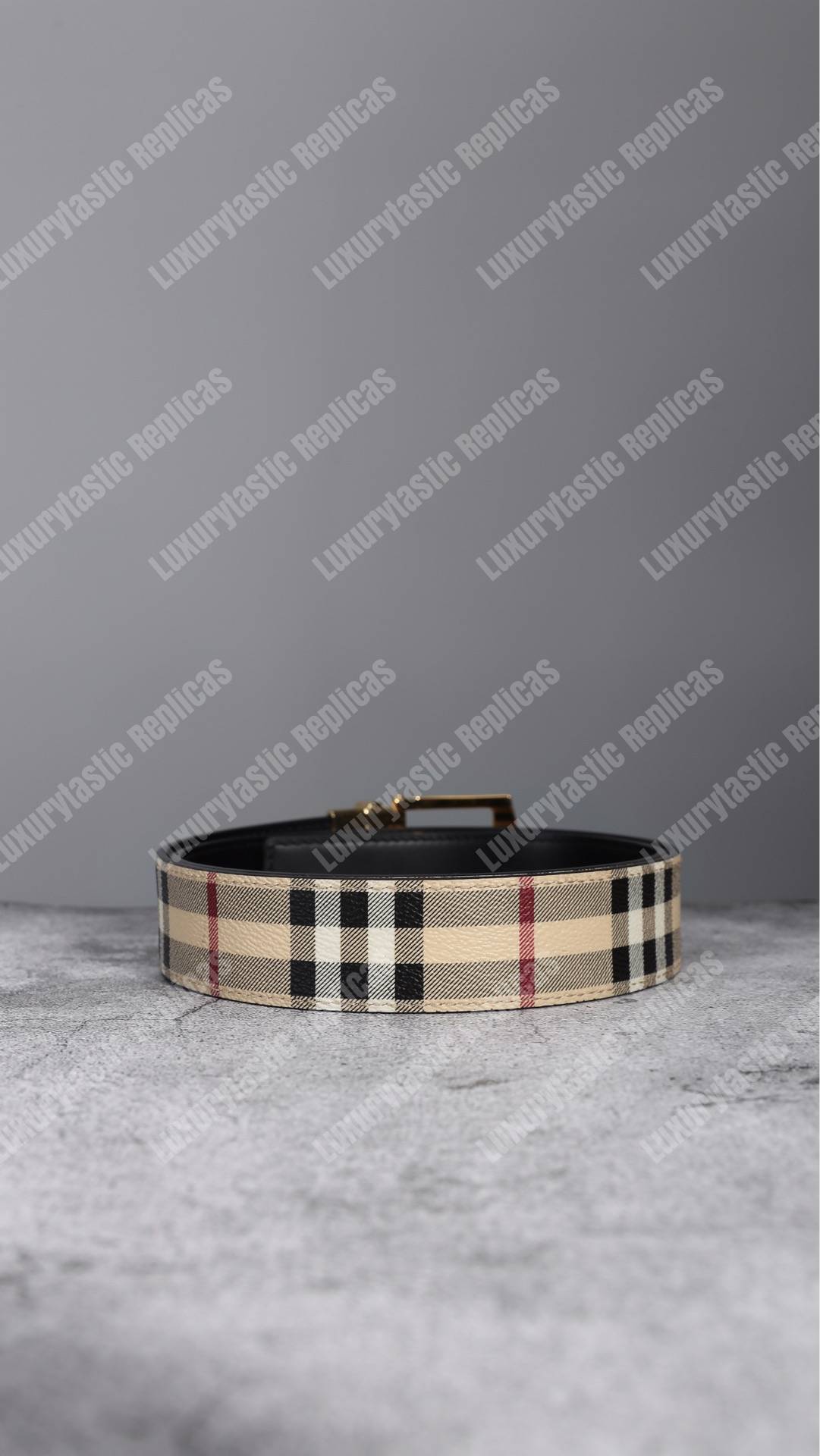 B**rry reversible vintage check leather belt