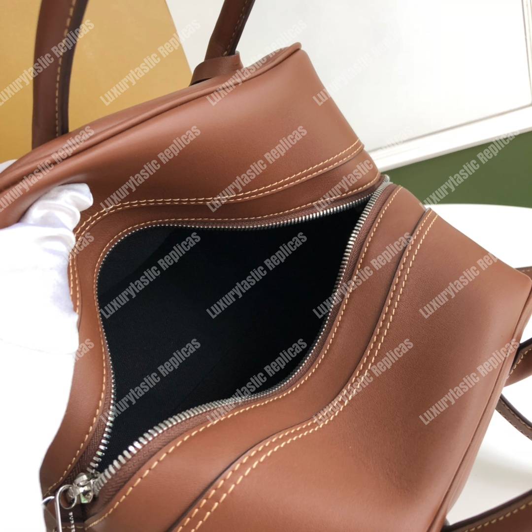 B**rry small leather cube bag brown