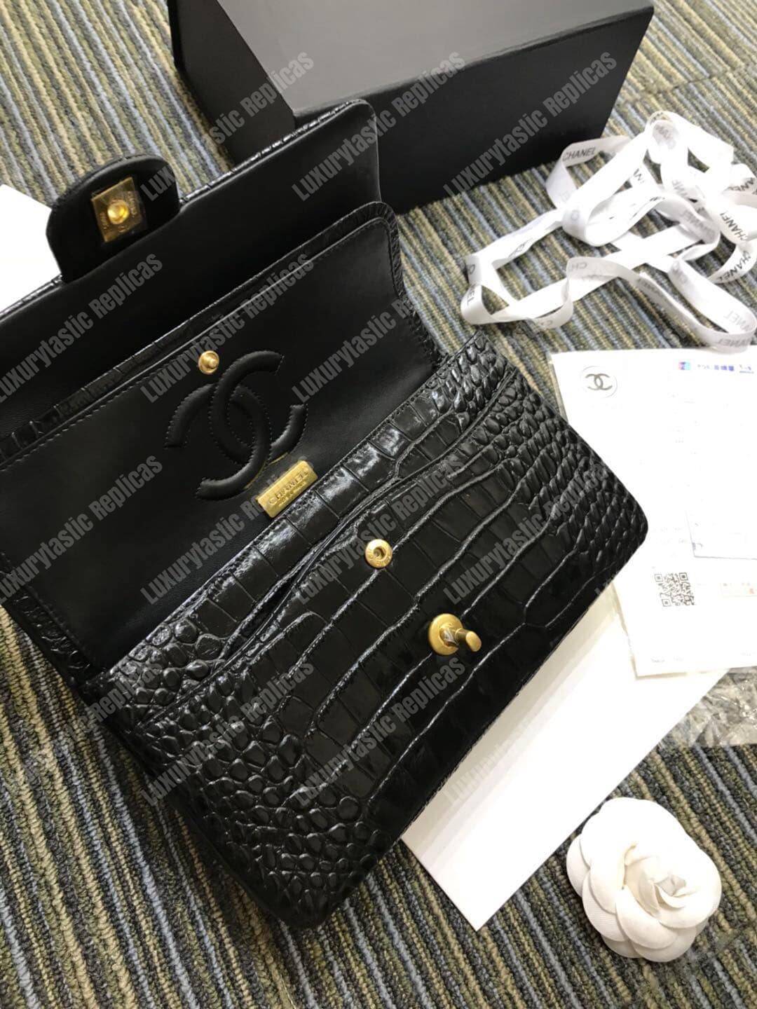 Ch*el classic medium handbag black