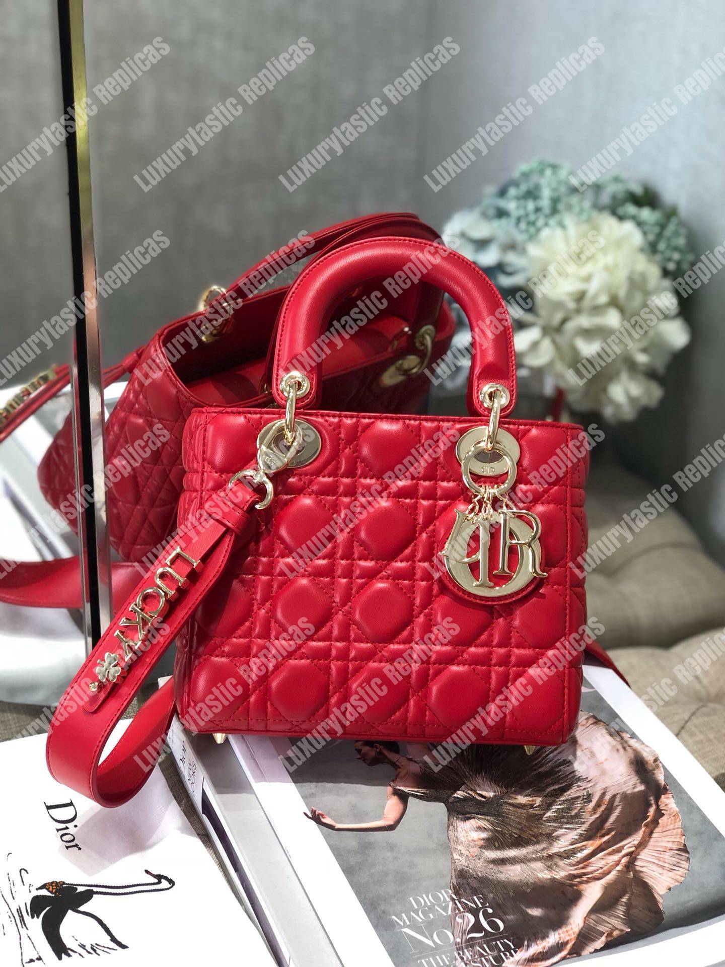 lady D*or medium bag red