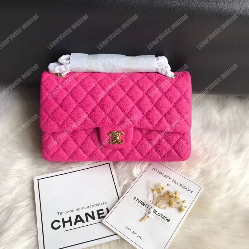 Ch*el medium classic handbag pink
