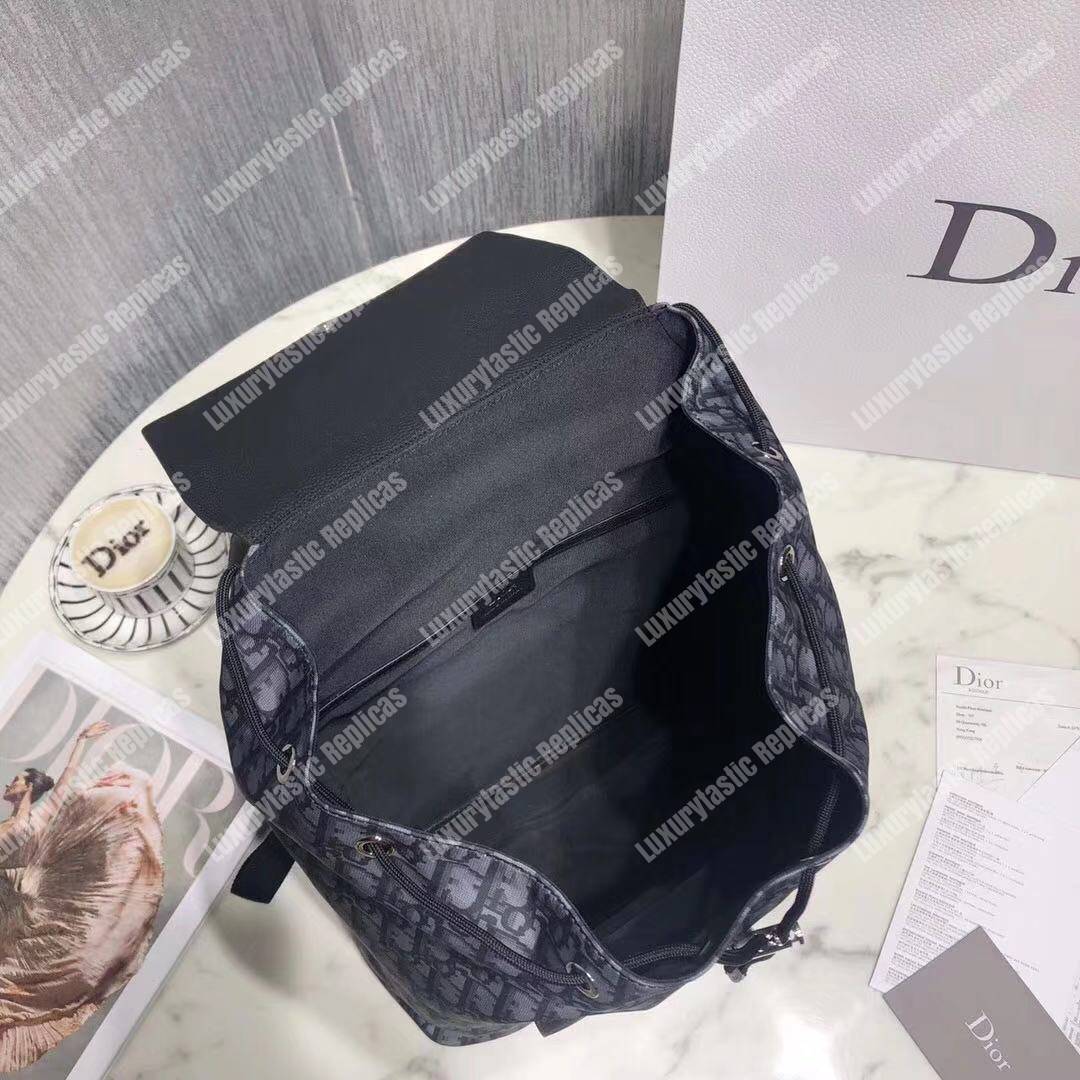 D*or navy blue oblique drawstring motion backpack