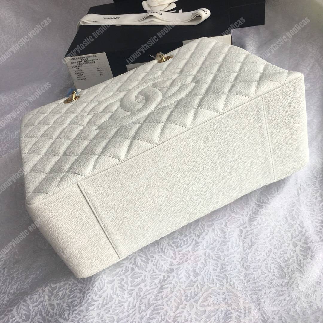 Ch*el large shopping tote white