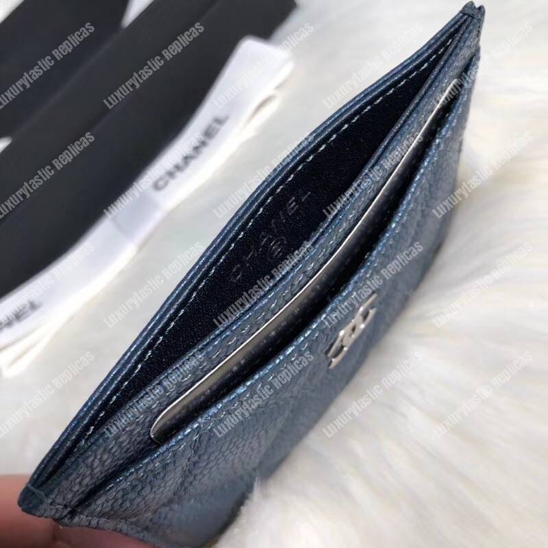 Ch*el classic card holder blue